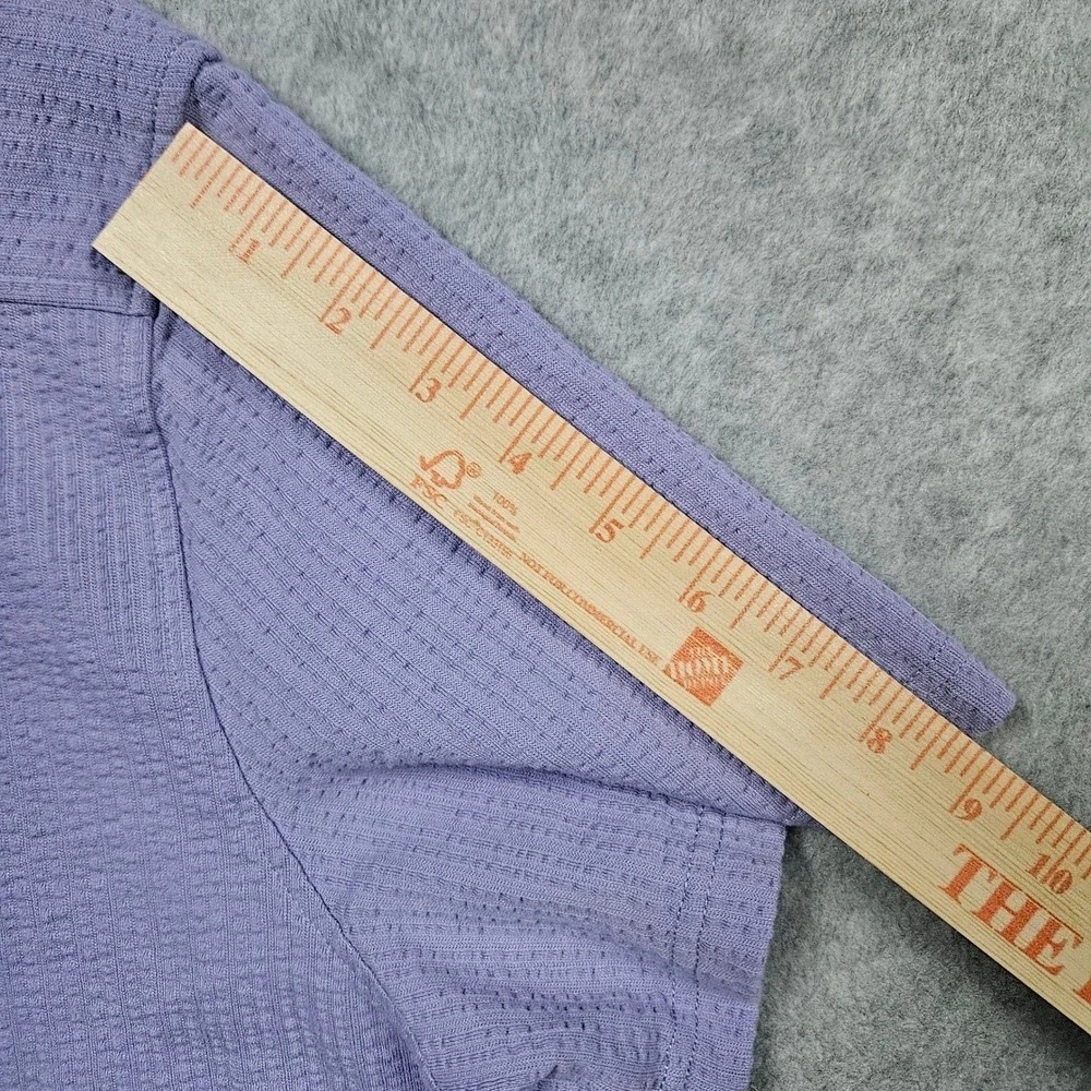 Goodfellow & Co Shirt Men XL Purple Seersucker Short Sleeve Camp Collar Casual